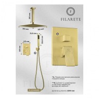 Душевая система скрытого монтажа FILARETE Fing FL1044, матовое золото