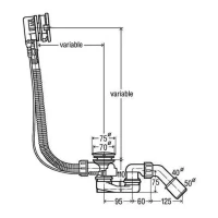 Автоматический слив-перелив для ванны Grocenberg GB230, черный матовый