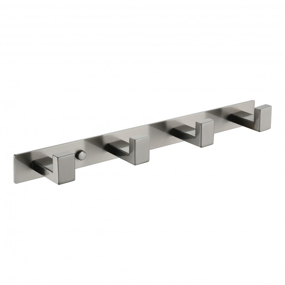 Полотенцедержатель на планке с 4 крючками Grocenberg AC0014, никель