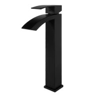 Смеситель для раковины высокий Grocenberg GB3007, черный матовый