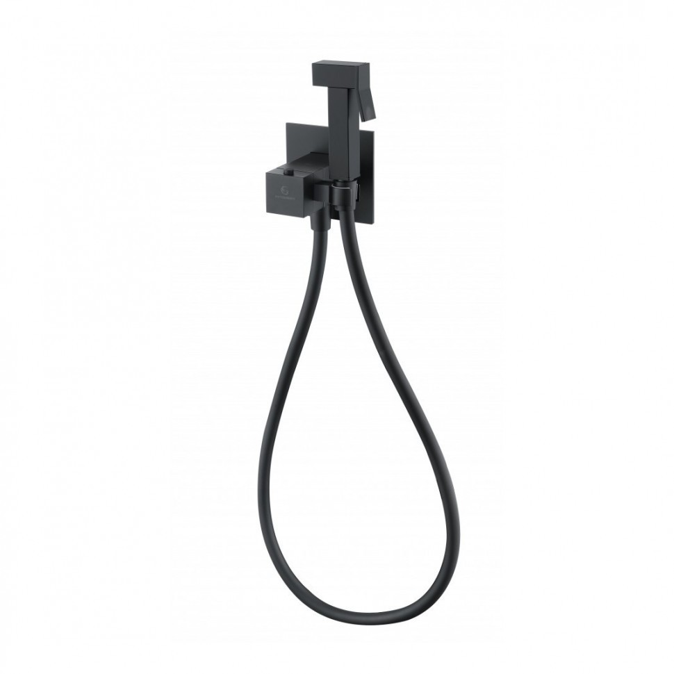 Гигиенический душ со смесителем Grocenberg GB008 с термостатом, черный матовый