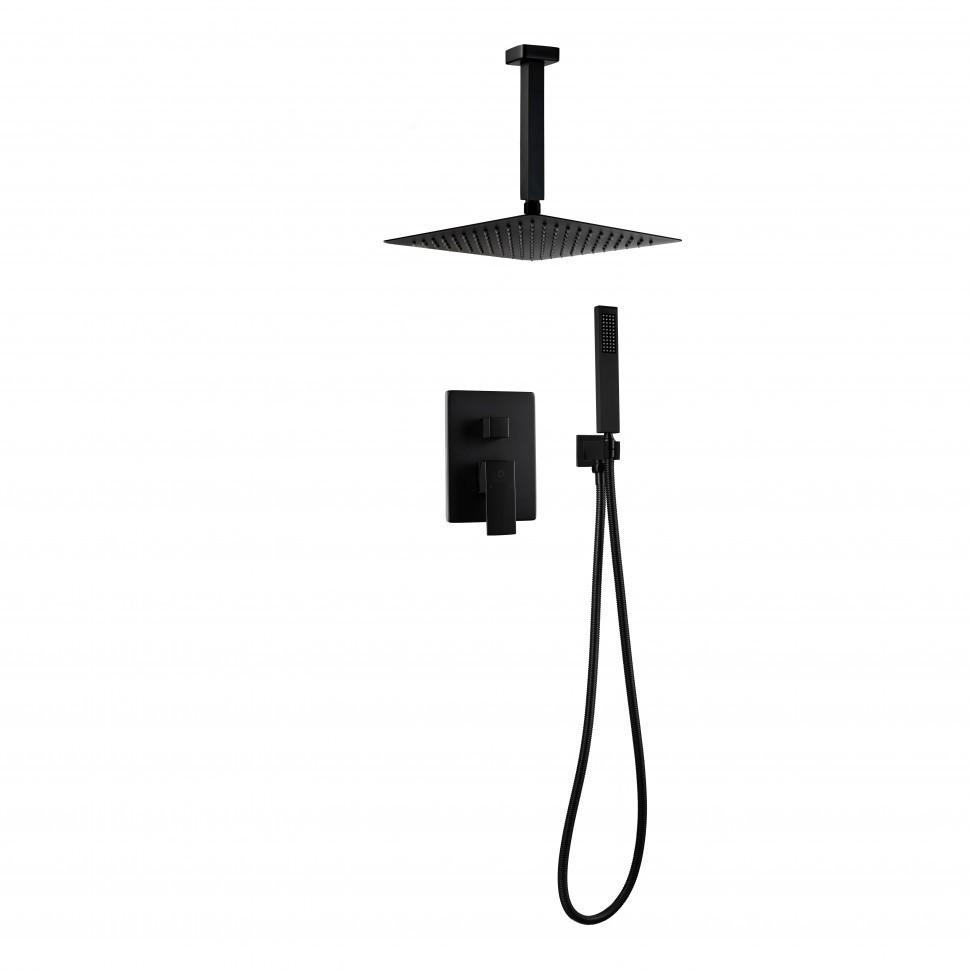 Душевая система скрытого монтажа FILARETE Fing FL1044, черный матовый