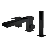 Смеситель на борт ванны Grocenberg GB6008-2, черный матовый