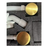 Автоматический слив-перелив для ванны Grocenberg GB230, золотой брашированный