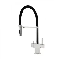 Смеситель для кухни под фильтр на магните Grocenberg GB4098, никель