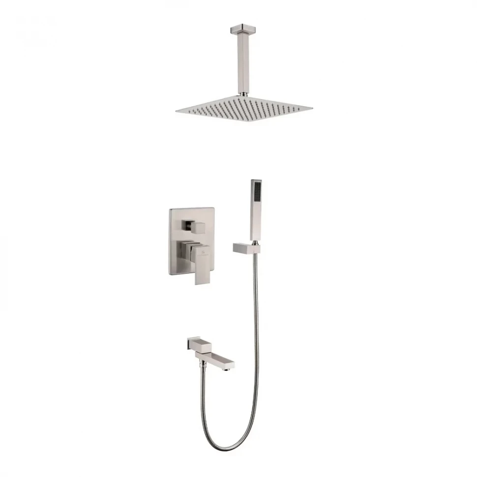 Душевая система скрытого монтажа Grocenberg GB5089NK-2, никель