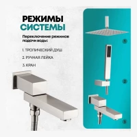 Душевая система скрытого монтажа Grocenberg GB5089NK-2, никель