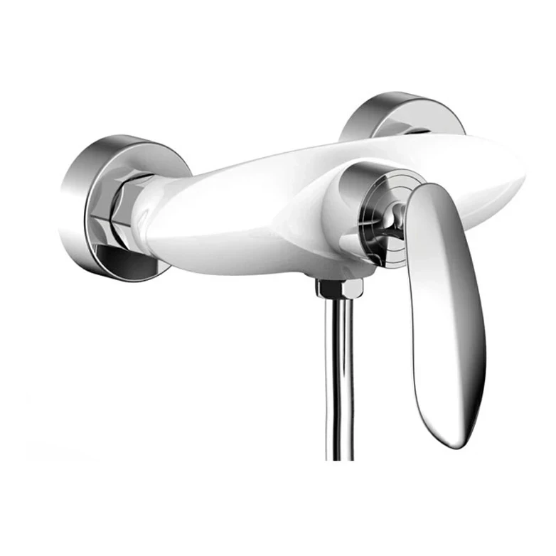 Смеситель для душа с ручным душем Grocenberg GB9001, белый/хром