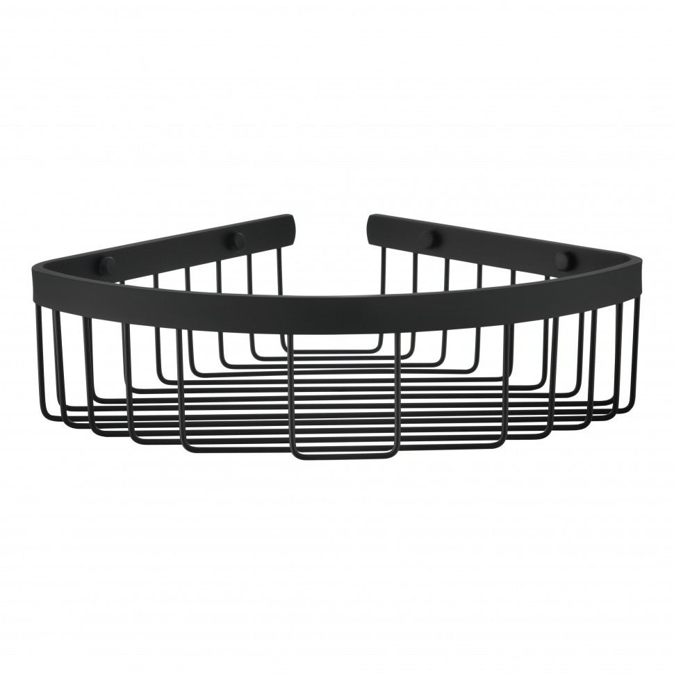 Полка корзина угловая Grocenberg AC0091BL, черный матовый Полка корзина угловая Grocenberg AC0091BL, черный матовый
