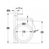 Смеситель для раковины FILARETE Roun FL6020, черный матовый