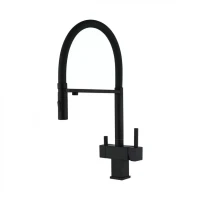 Смеситель для кухни под фильтр на магните Grocenberg GB4098, черный матовый