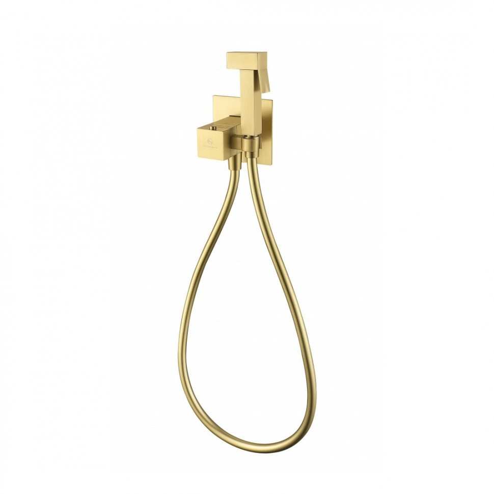 Гигиенический душ со смесителем Grocenberg GB008 с термостатом, матовое золото