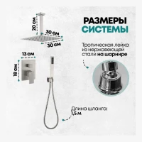 Душевая система скрытого монтажа Grocenberg GB5089NK-4, никель