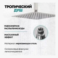 Душевая система скрытого монтажа Grocenberg GB5089NK-4, никель