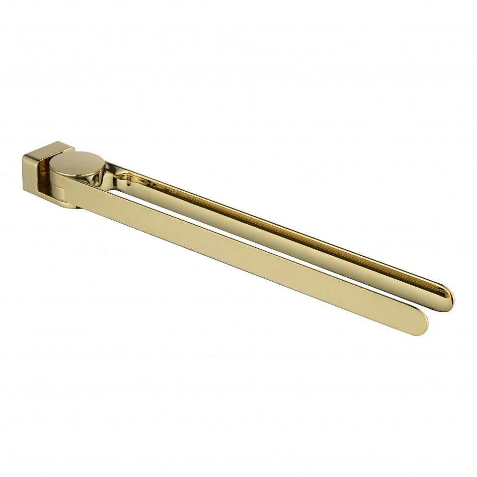 Полотенцедержатель поворотный на 2 полотенца Grocenberg AC0055, золото глянец