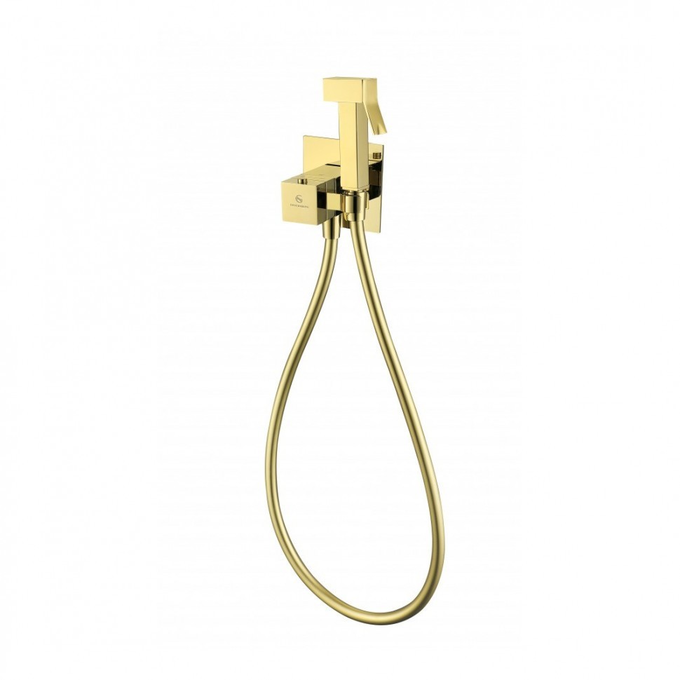 Гигиенический душ со смесителем Grocenberg GB008 с термостатом, золото глянец