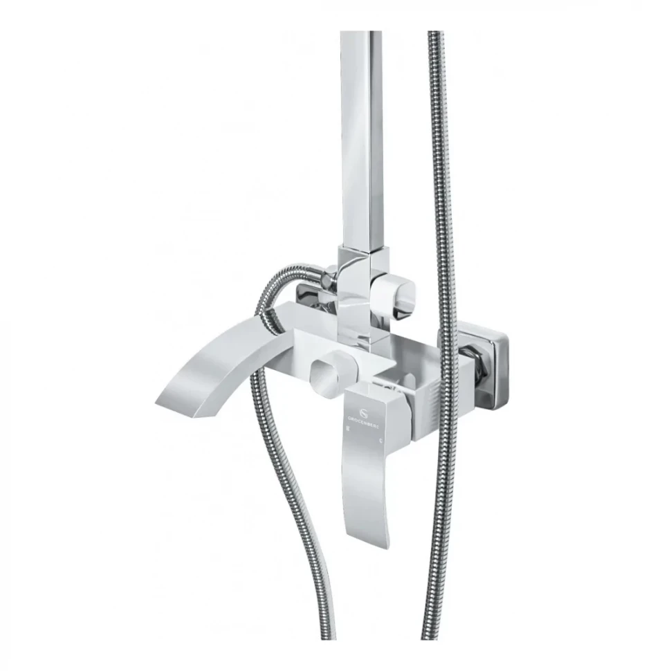 Душевая система Grocenberg GB7007, белый/хром