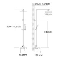 Душевая система Grocenberg GB7007, белый/хром