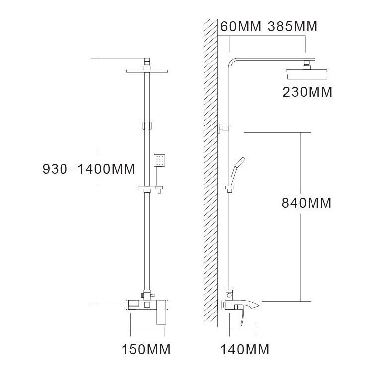 Душевая система Grocenberg GB7007, белый/хром