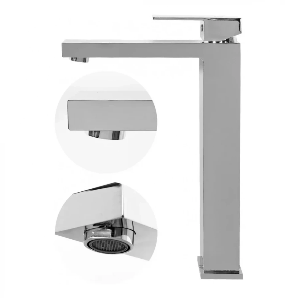 Смеситель для раковины высокий Grocenberg GB3008, хром