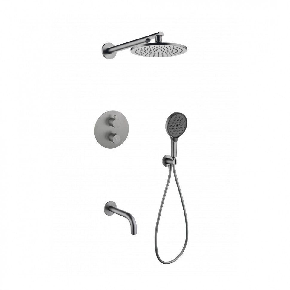 Душевая система скрытого монтажа Grocenberg GB5091, графит