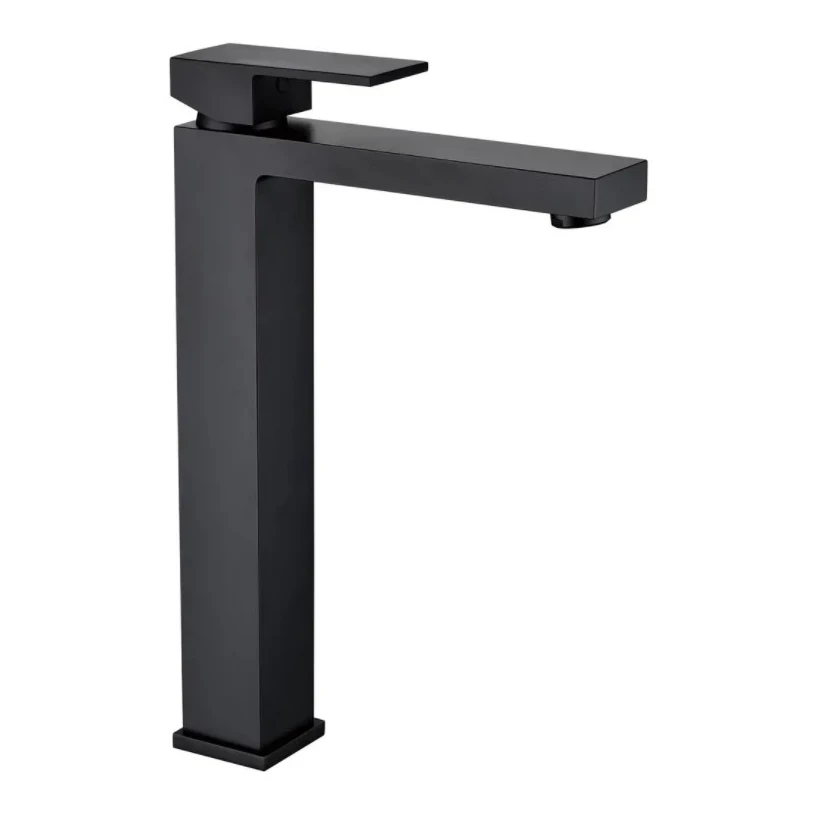 Смеситель для раковины высокий Grocenberg GB3008, черный матовый