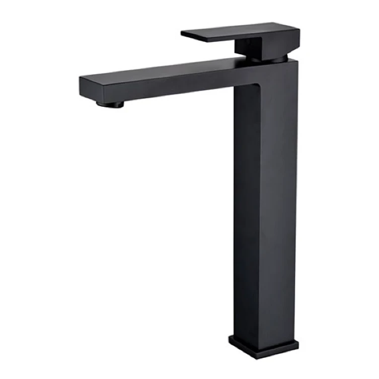 Смеситель для раковины высокий Grocenberg GB3008, черный матовый