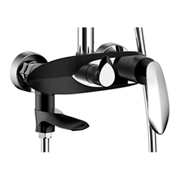 Душевая система Grocenberg GB7001, черный хром