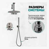 Душевая система скрытого монтажа Grocenberg GB5099BG-4, графит