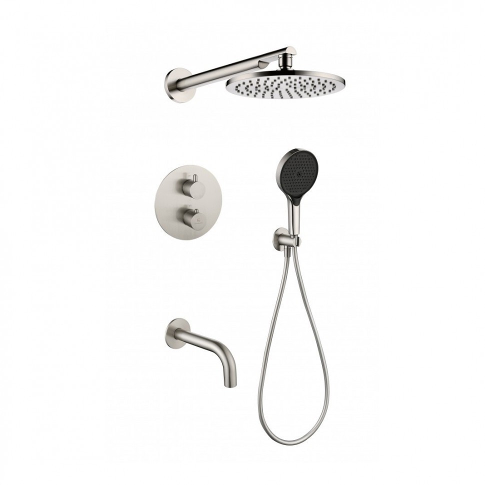 Душевая система скрытого монтажа Grocenberg GB5091, никель