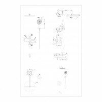 Душевая система скрытого монтажа Grocenberg GB5091, никель