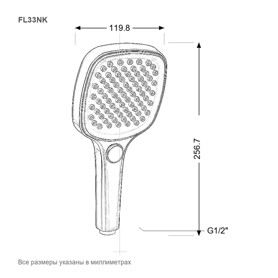 Лейка для душа FILARETE FL33NK, никель