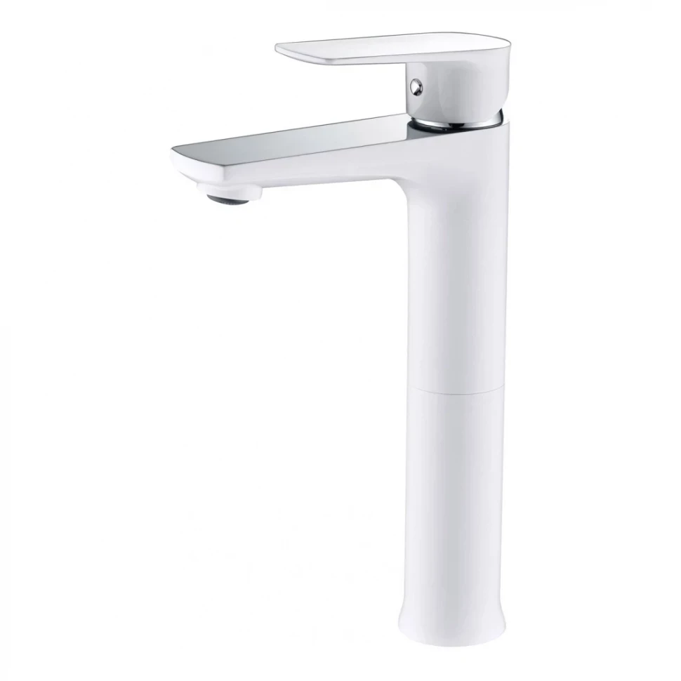 Смеситель для раковины высокий Grocenberg GB3009, белый/хром