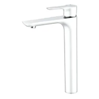 Смеситель для раковины высокий Grocenberg GB3009, белый/хром