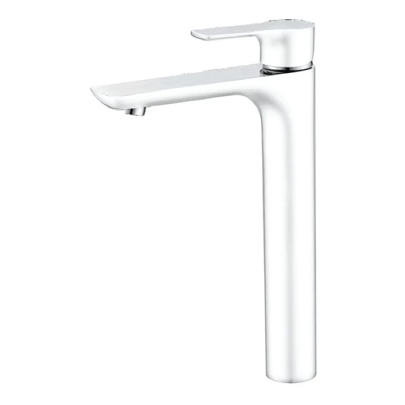 Смеситель для раковины высокий Grocenberg GB3009, белый/хром