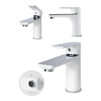 Набор для ванны 3 в 1 Grocenberg GB1009, белый/хром