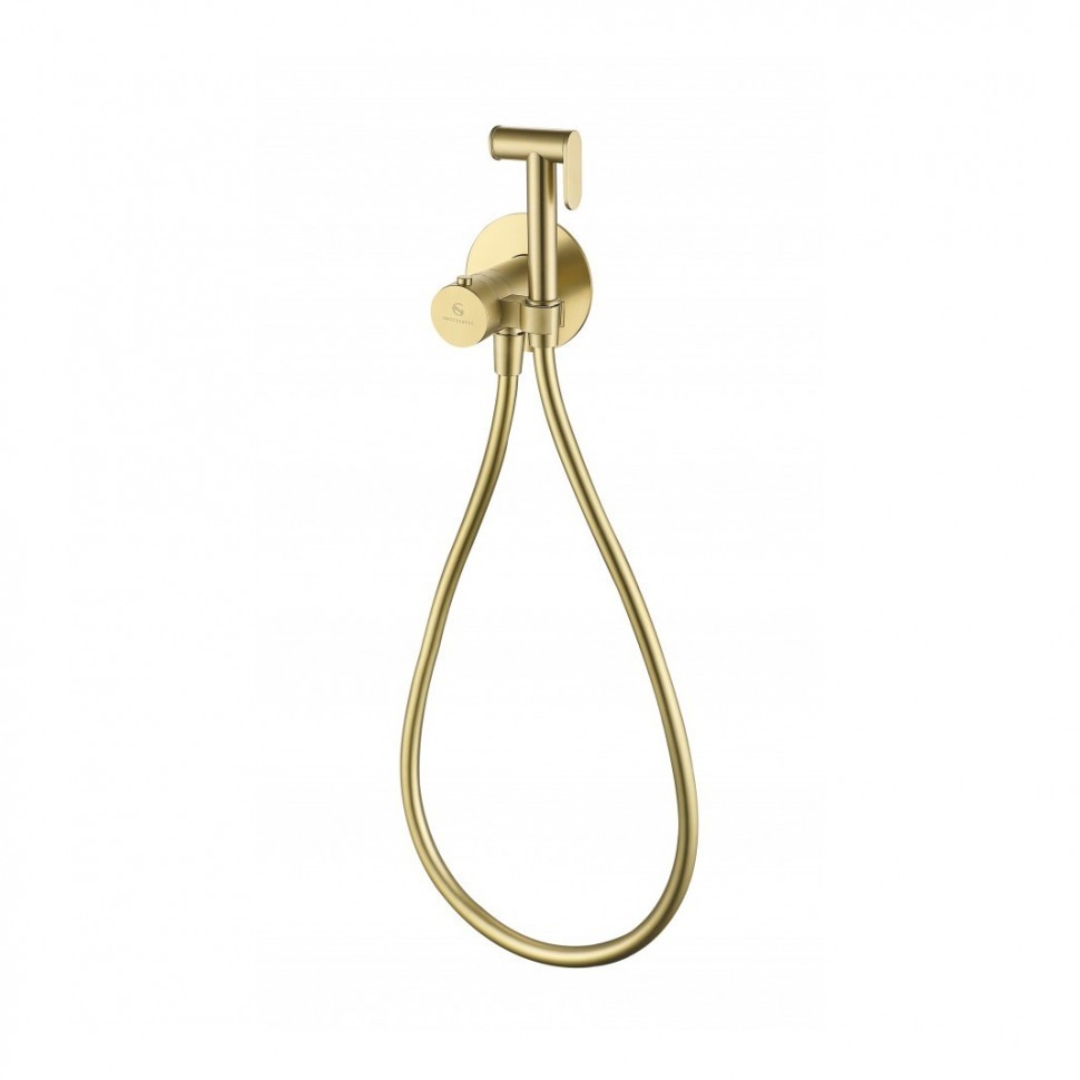 Гигиенический душ со смесителем Grocenberg GB009 с термостатом, матовое золото