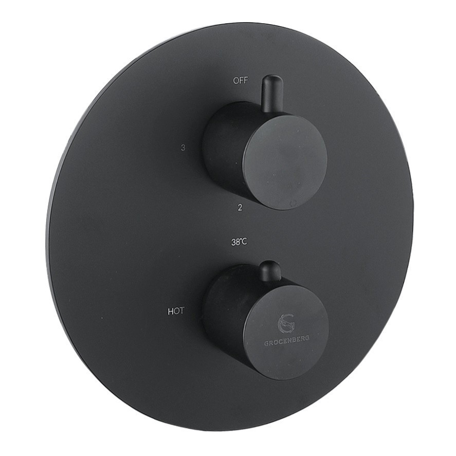 Душевая система скрытого монтажа Grocenberg GB5091, черный матовый