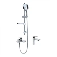 Набор для ванны 3 в 1 Grocenberg GB1009, хром