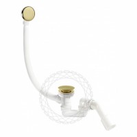 Сифон для ванны автоматический FILARETE FL90, золото глянец