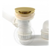 Сифон для ванны автоматический FILARETE FL90, золото глянец