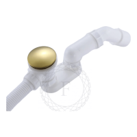 Сифон для ванны автоматический FILARETE FL90, золото глянец