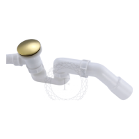 Сифон для ванны автоматический FILARETE FL90, золото глянец