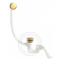 Сифон для ванны автоматический FILARETE FL90, золотой брашированный