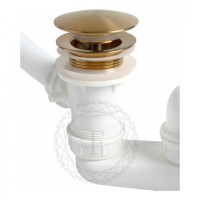 Сифон для ванны автоматический FILARETE FL90, золотой брашированный