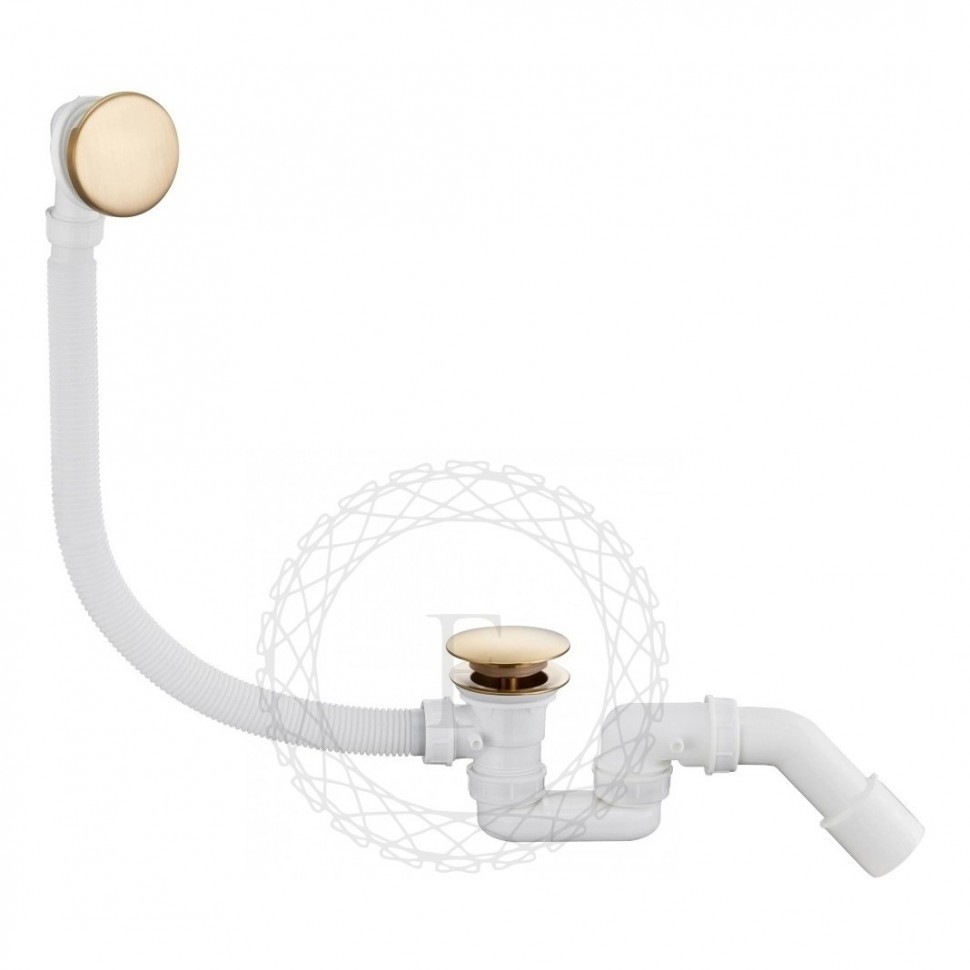 Сифон для ванны автоматический FILARETE FL90, золотой брашированный