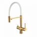 Смеситель для кухни Grocenberg GB4099 с гибким изливом, золотой брашированный