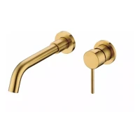 Смеситель встраиваемый для раковины Grocenberg GB511, золотой брашированный