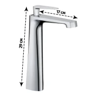 Смеситель для раковины высокий Grocenberg GB3025, хром