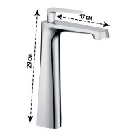 Смеситель для раковины высокий Grocenberg GB3025, хром